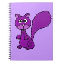Funny Purple Squirrel Cartoon