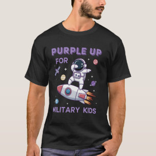 Funny Purple Up Military Kids Military Child Month T-Shirt