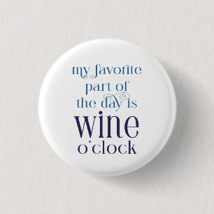 Funny Purple WIne O'Clock 3 Cm Round Badge