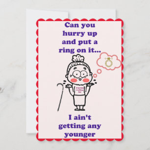 Funny Put a Ring On It Valentines Day Holiday Card