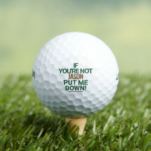 Funny Put Me Down Personalised Golf Balls