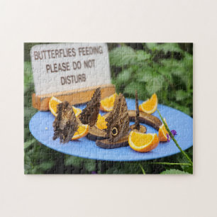 Funny! Puzzle - Butterflies Feeding Do not Disturb