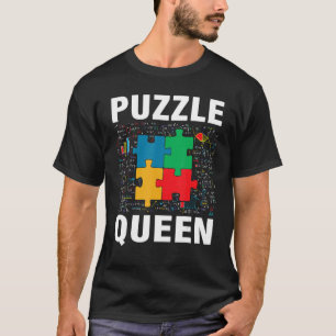 Funny Puzzle Queen Jigsaw Puzzles Math Lover T-Shirt