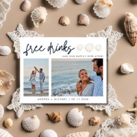 Funny QR Code 2 Photo Beach Wedding Save the Date