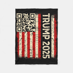 Funny Qr Donald Trump Dancing 4745 Code Video Fleece Blanket