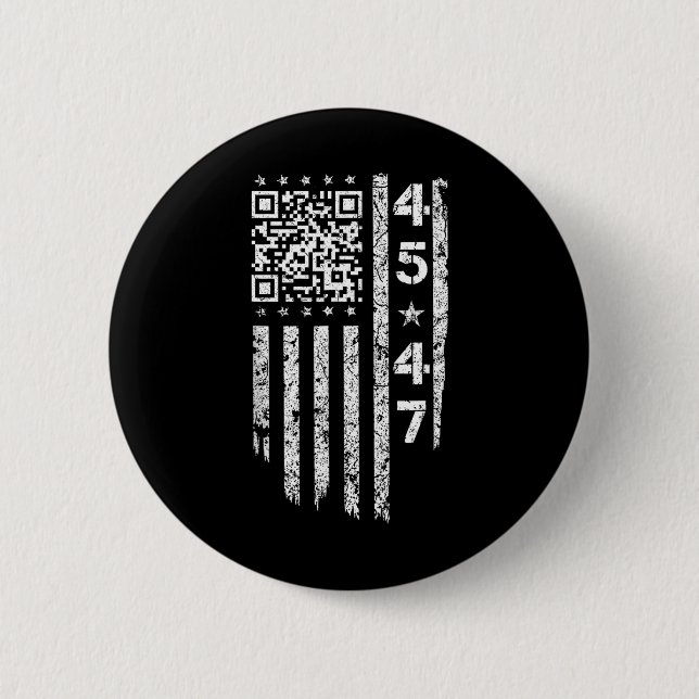 Funny Qr He's Back President Trump Code  6 Cm Round Badge (Front)