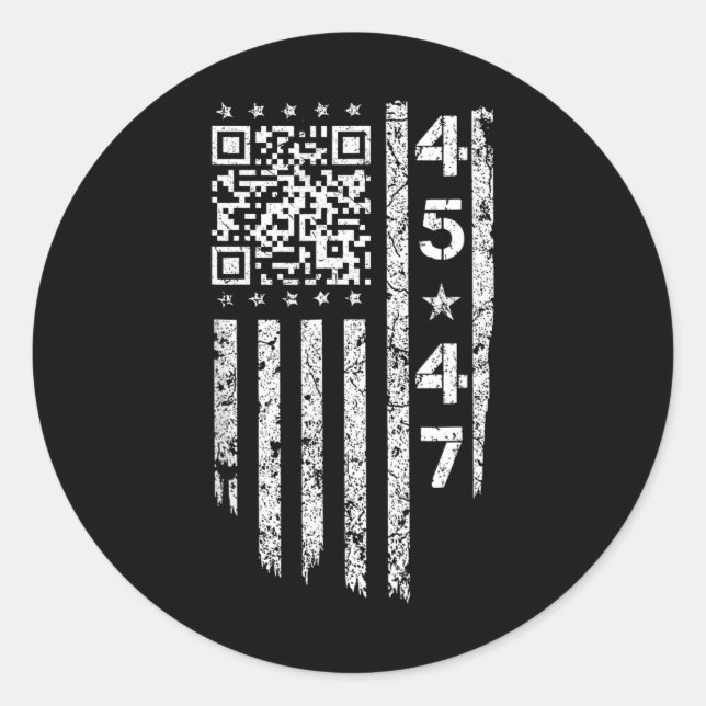 Funny Qr He's Back President Trump Code  Classic Round Sticker (Front)