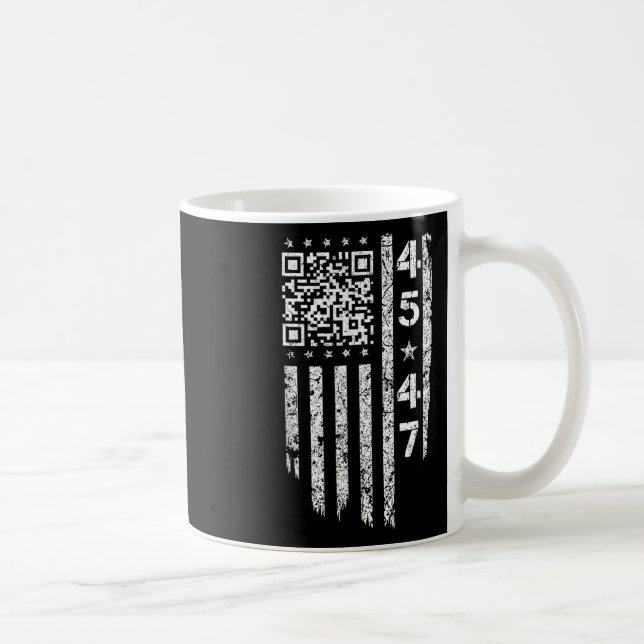 Funny Qr He's Back President Trump Code  Coffee Mug (Right)
