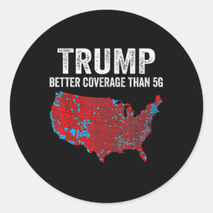 Funny Qr President Trump 4547 (on Back) Trump Danc Classic Round Sticker