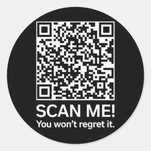 Funny Qr President Trump 4547 Trump Dancing Code ( Classic Round Sticker