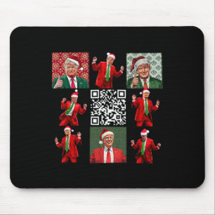 Funny Qr President Trump Christmas Dancing Dance M Mouse Mat