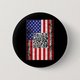 Funny Qr President Trump Code Dance  6 Cm Round Badge