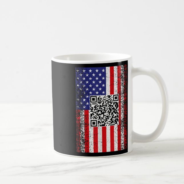 Funny Qr President Trump Code Dance  Coffee Mug (Right)