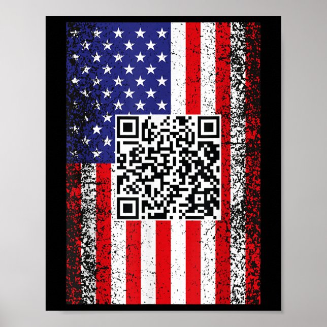 Funny Qr President Trump Code Dance  Poster (Front)