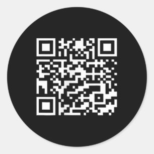 Funny Qr President Trump Dance Code _1 Classic Round Sticker