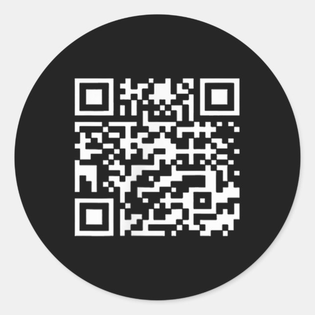 Funny Qr President Trump Dance Code _1  Classic Round Sticker (Front)