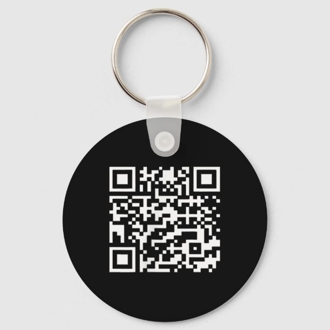 Funny Qr President Trump Dance Code _1  Key Ring (Front)