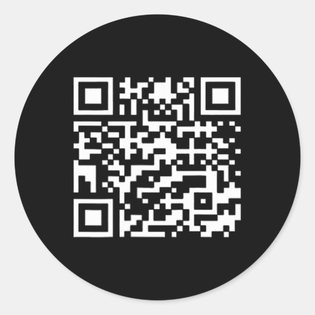 Funny Qr President Trump Dance Code 2  Classic Round Sticker (Front)