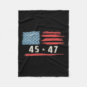 Funny Qr President Trump Dance Code 2 Side  Fleece Blanket