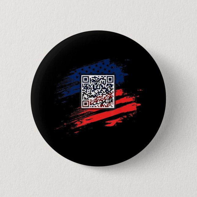 Funny Qr President Trump Dance Code  6 Cm Round Badge (Front)