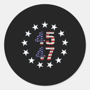 Funny Qr President Trump Dance Code  Classic Round Sticker