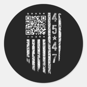 Funny Qr President Trump Dance Code Classic Round Sticker