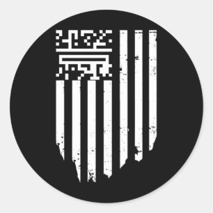 Funny Qr President Trump Dance Code Classic Round Sticker