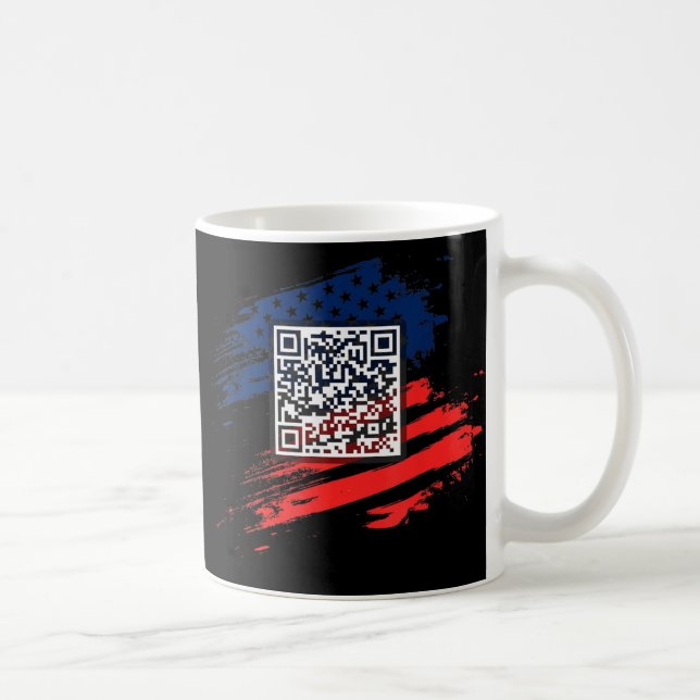 Funny Qr President Trump Dance Code  Coffee Mug (Right)