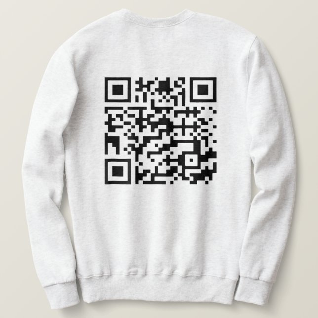 Funny QR President Trump Dance Code (On Back) Sweatshirt (Design Back)