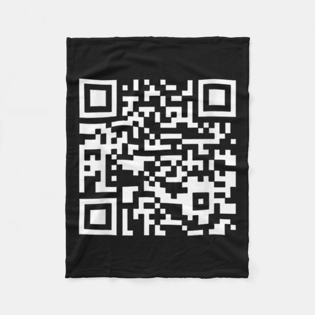 Funny Qr President Trump Dance Code (on Byck)  Fleece Blanket (Front)