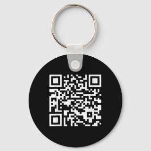 Funny Qr President Trump Dance Code (on Byck)  Key Ring