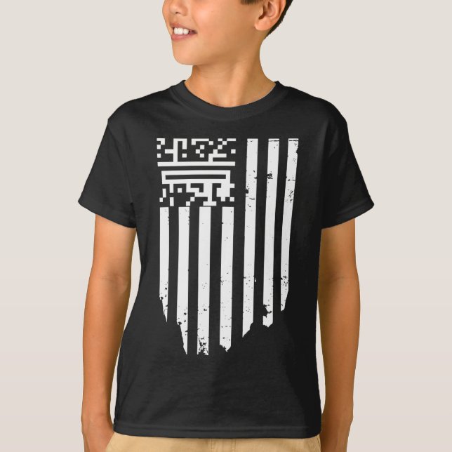 Funny Qr President Trump Dance Code  T-Shirt (Front)