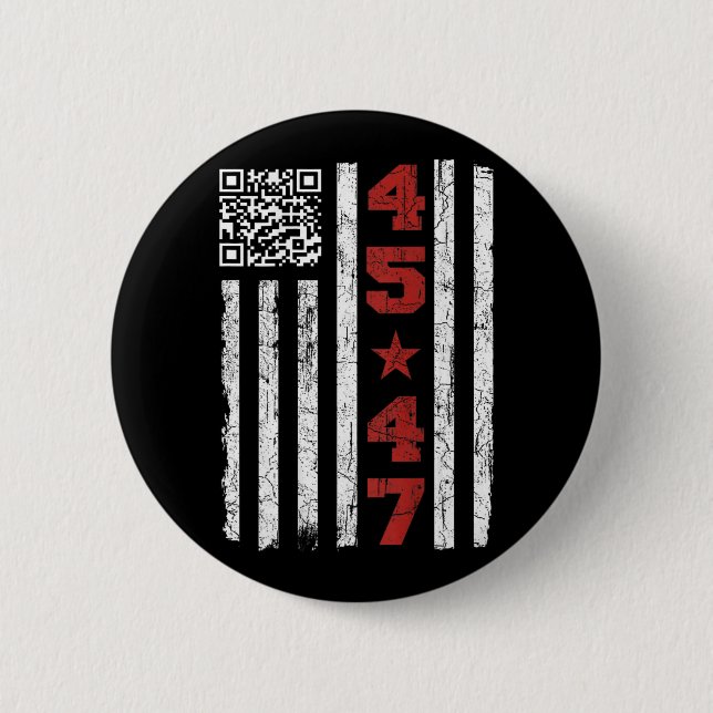 Funny Qr President Trump Dance Code Trump 4547 (on 6 Cm Round Badge (Front)