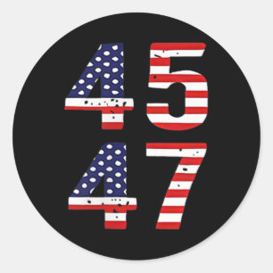 Funny Qr President Trump Dance Code Trump 45_47 Classic Round Sticker