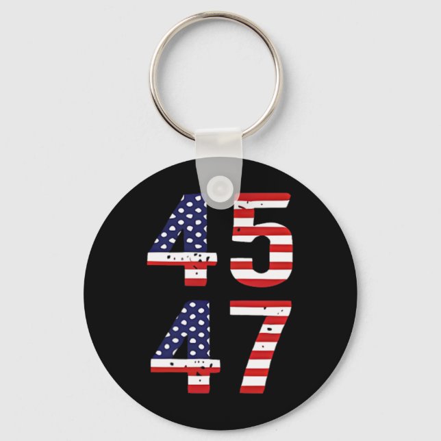 Funny Qr President Trump Dance Scan Me Code (on Ba Key Ring (Front)