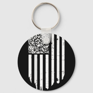 Funny Qr Scan Code President Trump 4547 Trump Danc Key Ring