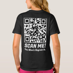Funny QR Scan Me! Funny Regret Joke T-Shirt