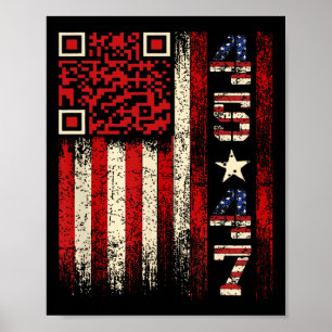 Funny Qr Scan Me President Trump 4547 Trump Dancin Poster