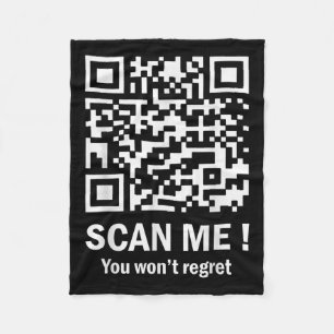 Funny Qr Scan Me President Trump 45_47 Trump Fleece Blanket