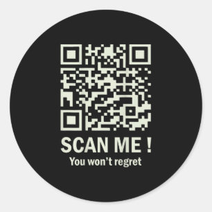 Funny Qr Scan Me Trump 45_47 Tee Trump Dancing Cod Classic Round Sticker