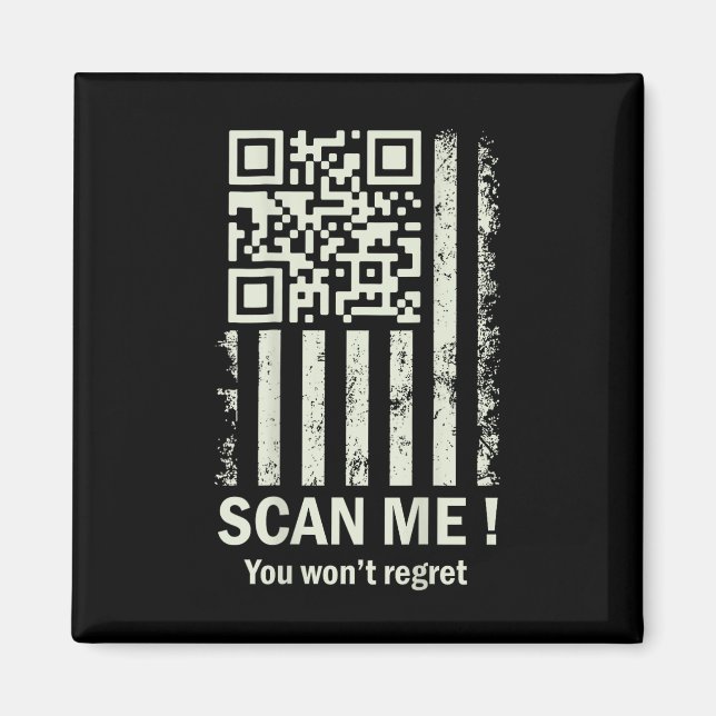 Funny Qr Scan Me Trump 45_47 Tee Trump Dancing Cod Magnet (Front)