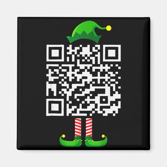 Funny Qr Trump 45_47 Elf Trump Dancing Code Elf Ch Magnet (Front)