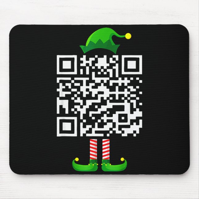 Funny Qr Trump 45_47 Elf Trump Dancing Code Elf Ch Mouse Mat (Front)
