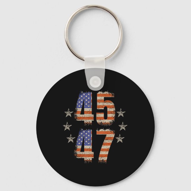 Funny Qr Trump 45 47 Trump Dancing Code Pocket Key Ring (Front)
