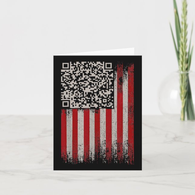Funny Qr Trump Dancing Dance Code  Card (Front)
