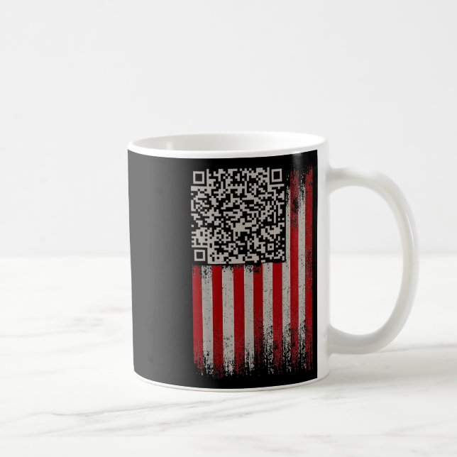 Funny Qr Trump Dancing Dance Code  Coffee Mug (Right)