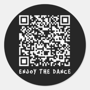 Funny Qr Trump Dancing Interactive Code _1 Classic Round Sticker