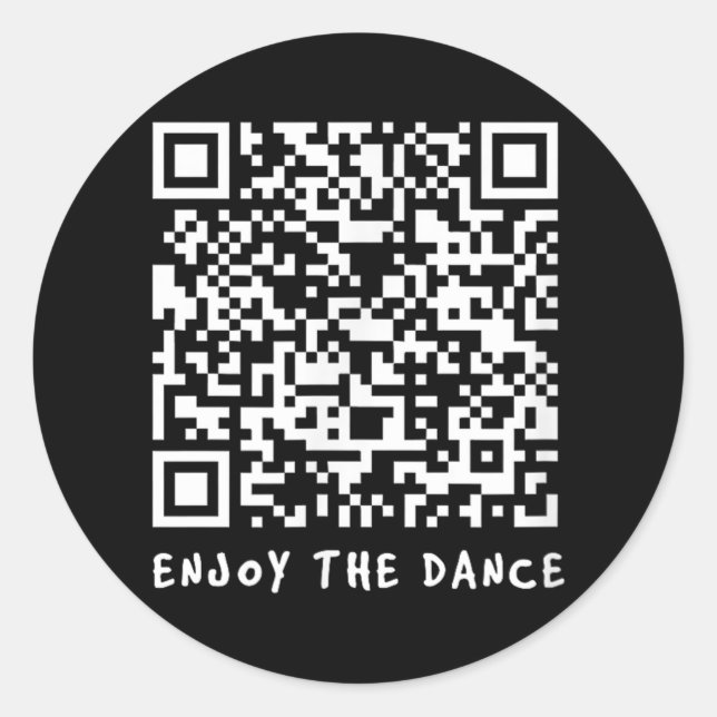 Funny Qr Trump Dancing Interactive Code _1  Classic Round Sticker (Front)