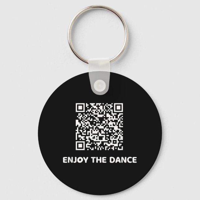 Funny Qr Trump Dancing Interactive Code  Key Ring (Front)