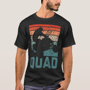 Funny Quad Retro Quad Riding Four Wheeler ATV for T-Shirt